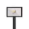 Montour Line Sign Frame Floor Standing 7 x 11 in. H Black Steel FS200-711-H-BK - alternate 1